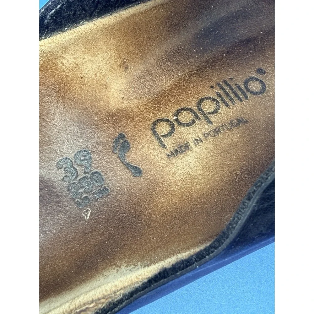 Papillio Birkenstock Sandals Women 8 EU 39 Black Narrow Two Strap Buckle